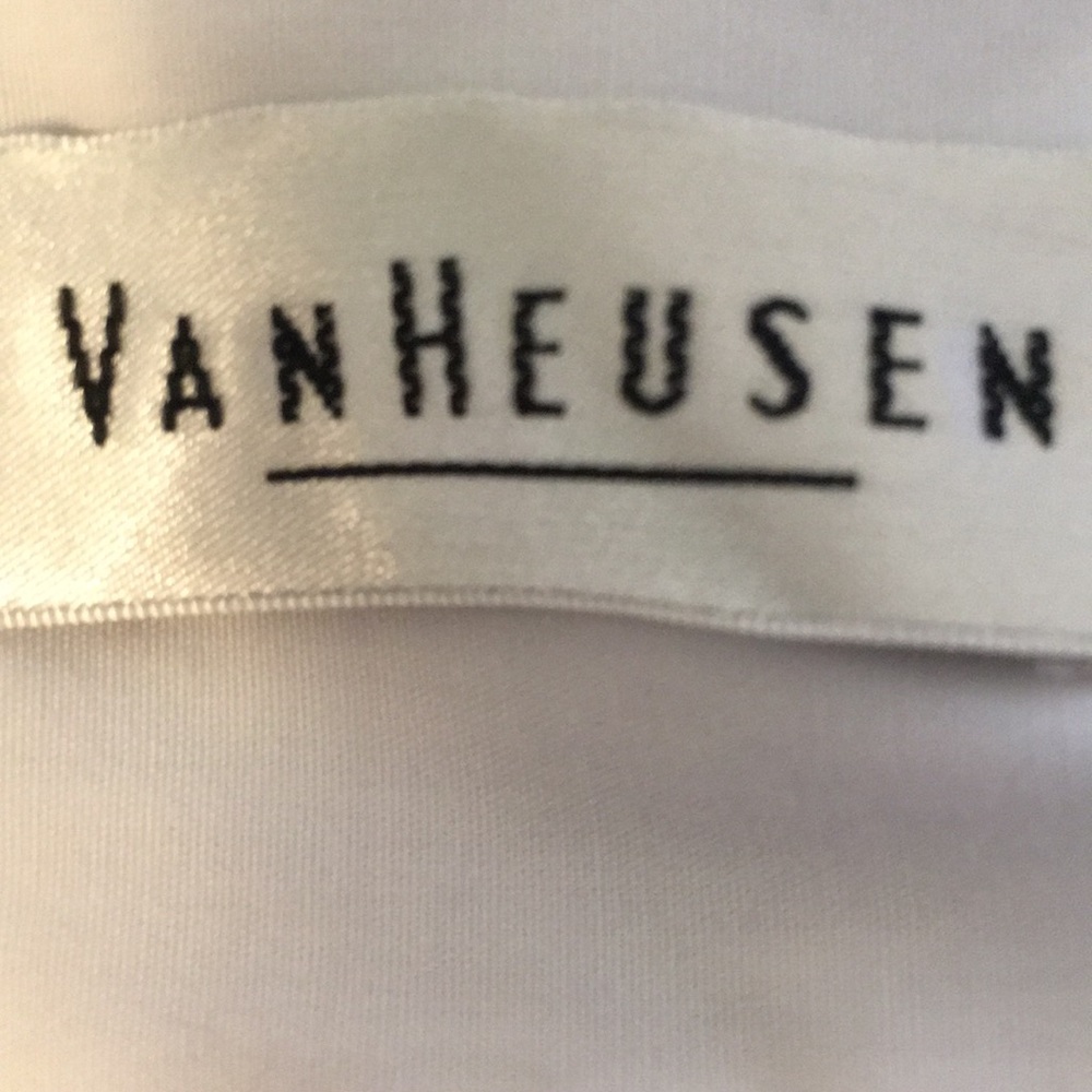 Vanheusen Poplin White Dress Shirt - Picture 3 of 5